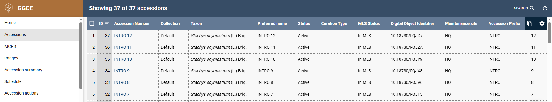 accessions-list-update