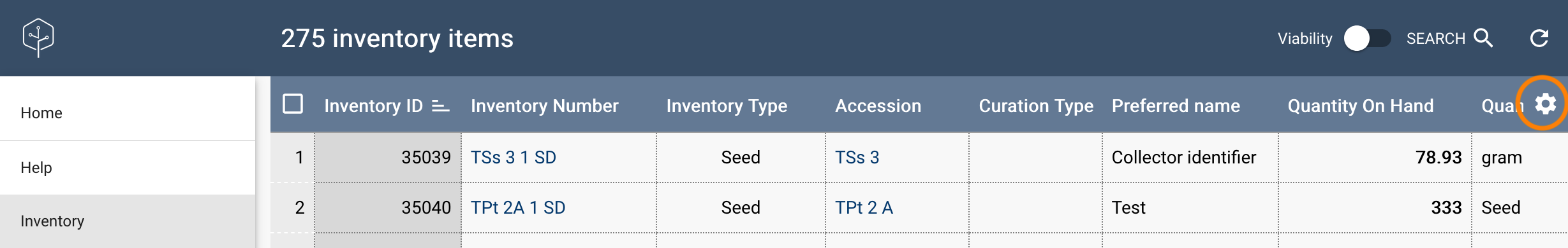 Customizing columns