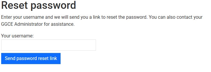 Resetting your password