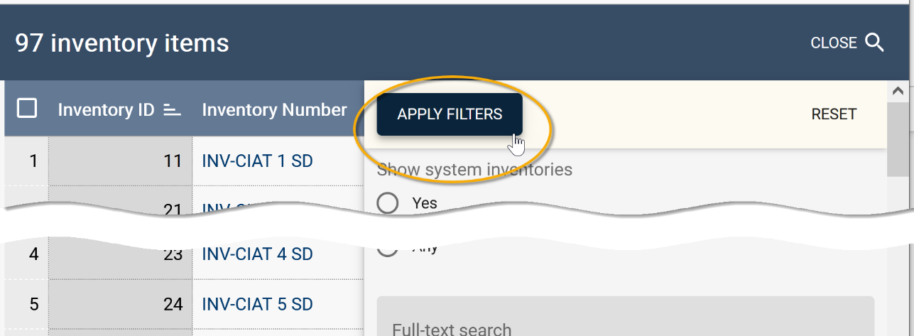 Applying filters