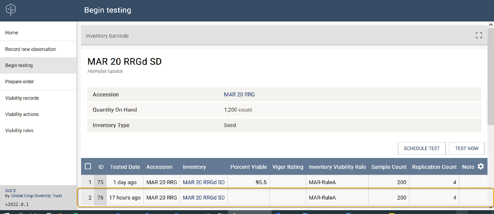 New viability test registered