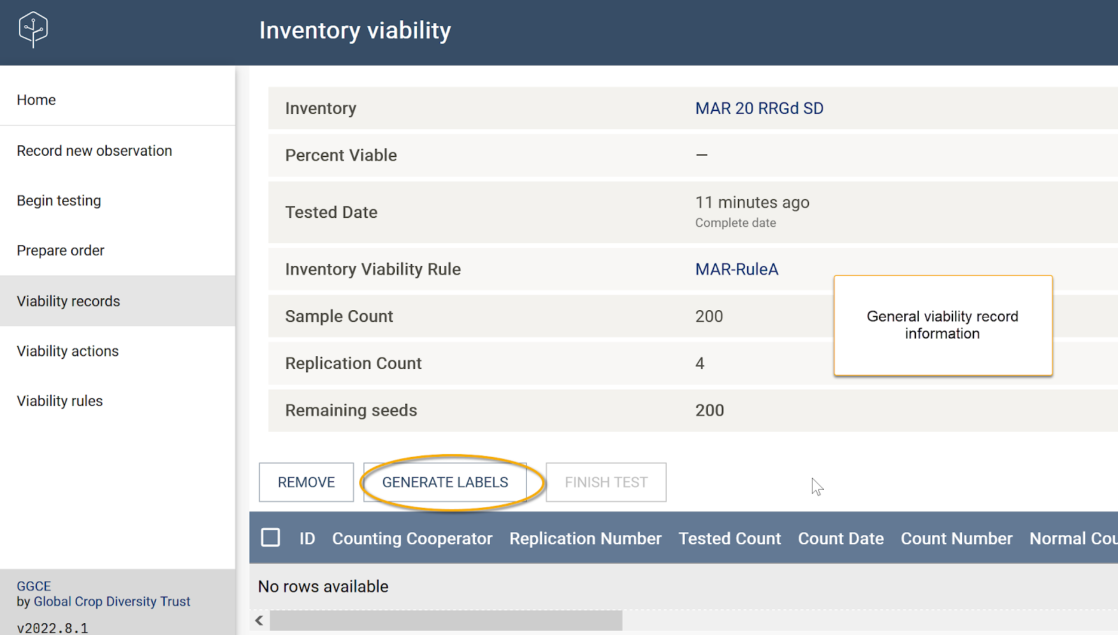 Inventory viability